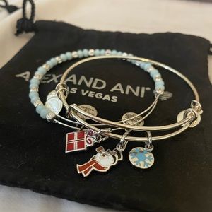 Alex and Ani Frosty the Snowman bracelet set